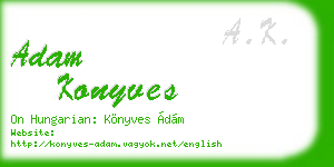 adam konyves business card